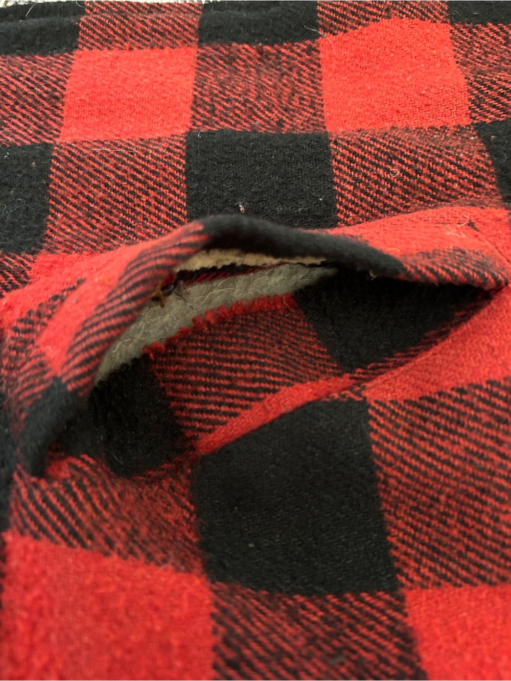 Vintage Buffalo Plaid Wool Blend Cruiser Jacket Large - Picture 7 of 8
